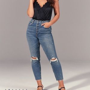 A&F ultra high rise mom jeans